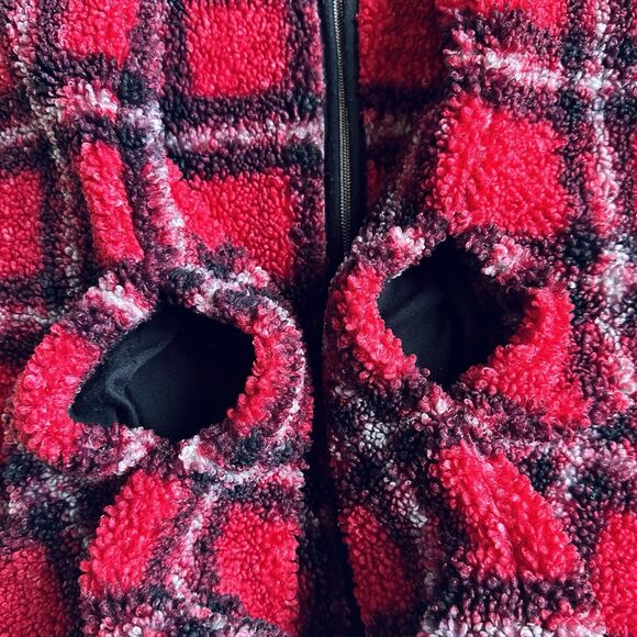 Northern Reflections Sherpa Plaid L Holiday Christmas Buffalo Scandi Cabincore - Picture 7 of 11